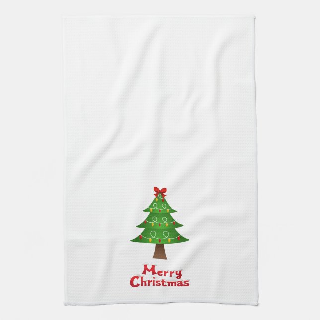 Serviette de Noël avec arbre de Noël (Vertical)