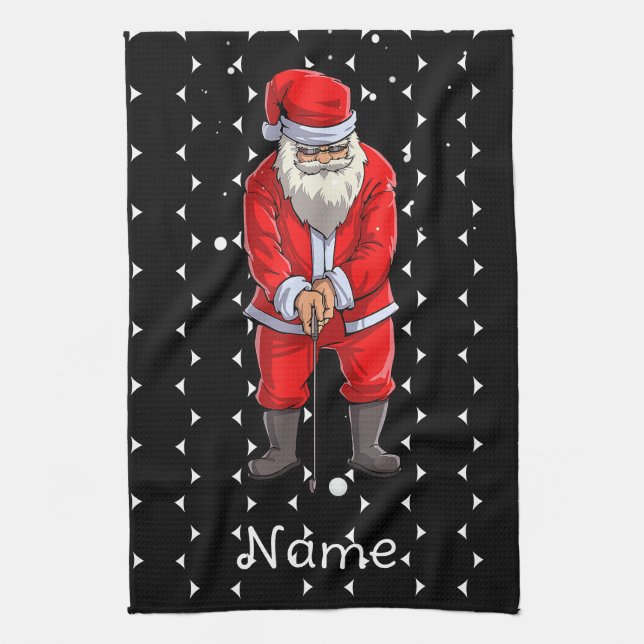 Serviette de Noël de golf pour Golfer avec Père No (Vertical)