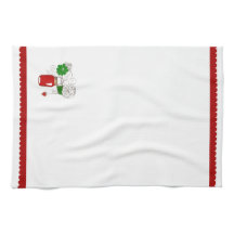 Serviette de Noël de pot de maçon de pays