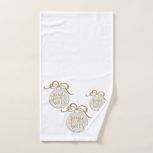 Serviette de Noël Jingle Bells (Serviette à main)