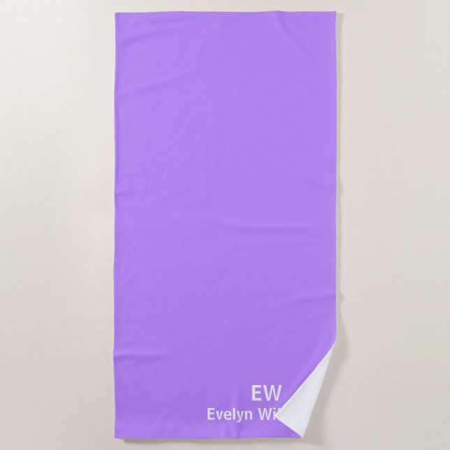 Serviette de nom personnalisée Lavender (Devant)