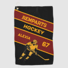Serviette de patinage de hockey personnalisée