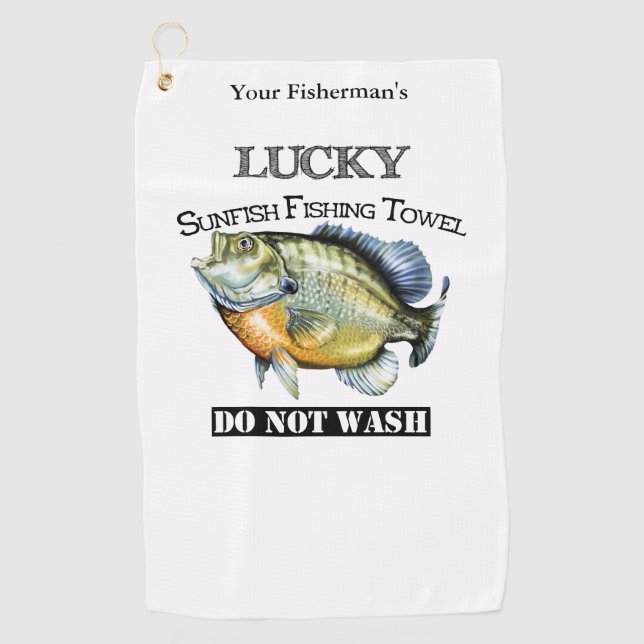Serviette de pêche au poisson soleil Lucky personn (Devant)