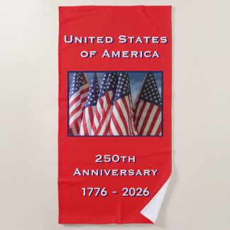 Serviette De Plage 250e anniversaire USA Patriotic American Flags