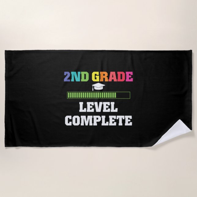 Serviette De Plage 2Nd Grade Complete Video Gamer Graduate Venin (Devant)