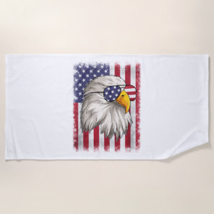 Serviette De Plage 4 juillet USA Drapeau American Patriotic Eagle