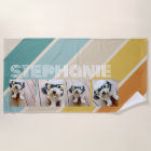 4 Photo Retro bande motif nom funky