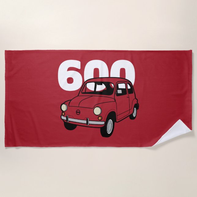 Serviette De Plage 600 v2 rouge (Devant)
