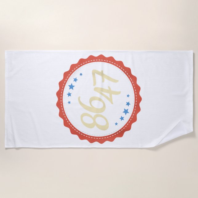 Serviette De Plage 86 47 Anti Trump drôle (Devant)