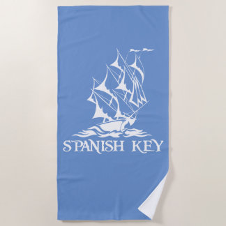 Serviette de plage à clé espagnole - Logo blanc