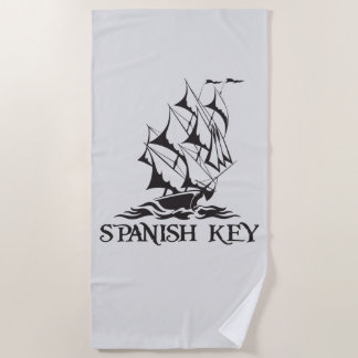 Serviette de plage à clé espagnole - logo noir