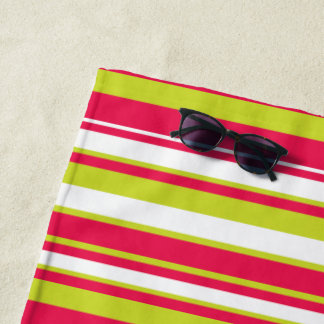 Serviette de plage à rayures diagonales Ocean Bree