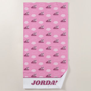 Serviette De Plage Abby Doodley Cloud Pattern