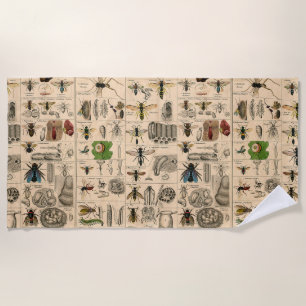 Serviette De Plage Abeille Insecte Bug Wasp Nature Peinture des abeil