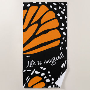 Serviette De Plage Abstraite Monarch Butterfly Wing - La vie est magi