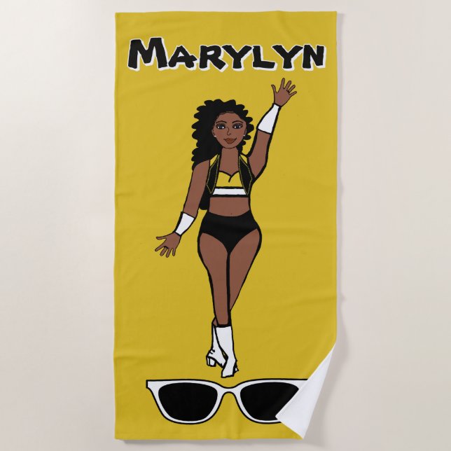 Serviette De Plage Add A Name  Beach Towel YBW (Devant)
