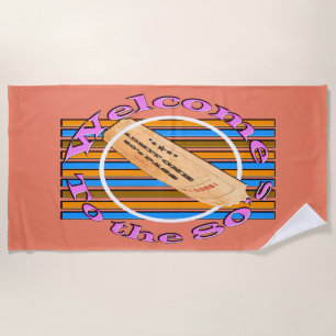 Serviette De Plage Admettre un ticket - dans les années 80