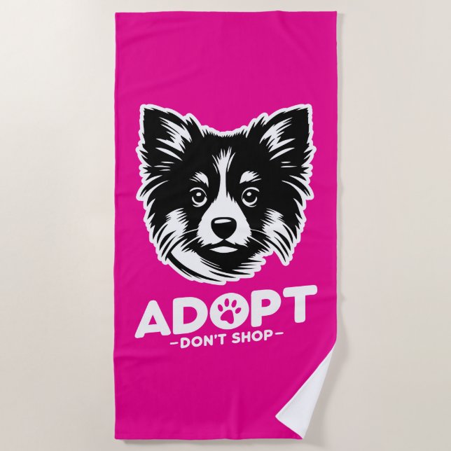 Serviette De Plage Adopt don't shop 3 (Devant)