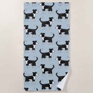 Serviette De Plage Adorable Gallois frontière Collie Cheep Chien Moti