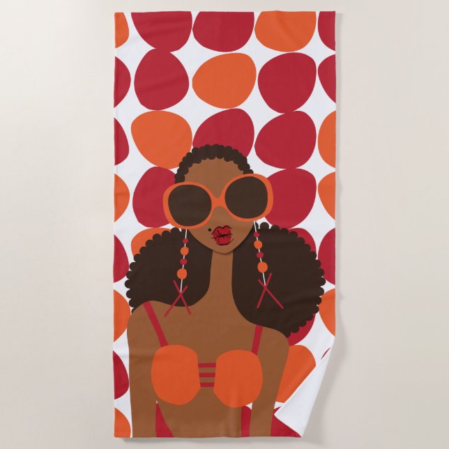 serviette de plage Afro puffs (Devant)