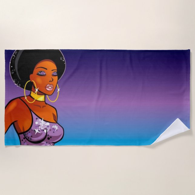 Serviette de plage Afrocentrée (Devant)