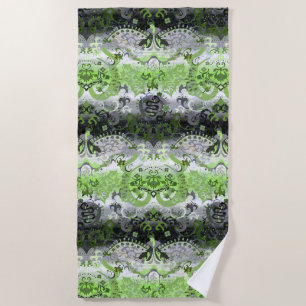 Serviette De Plage Agender Dragon Damask - Agender Pride couleurs dra