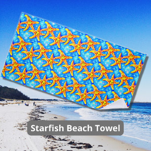 Serviette De Plage Aiguille d'or sur bleu