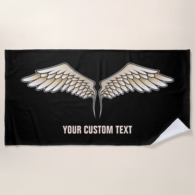 Serviette De Plage Ailes beige (Devant)