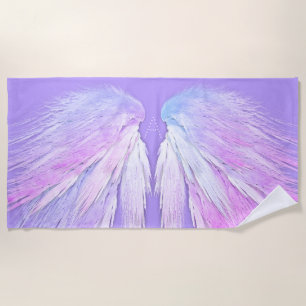 Serviette De Plage AILES D'ANGE Monogramme Fée Purple