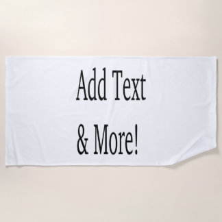 Serviette De Plage Ajouter du texte et plus ! Customisez votre propre