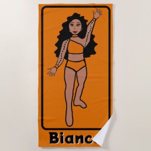Serviette De Plage Ajouter Un Nom Majorette/Dancer Beach Towel (Or) 3