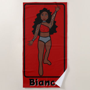 Serviette De Plage Ajouter Un Nom Majorette/Dancer Beach Towel (Rouge