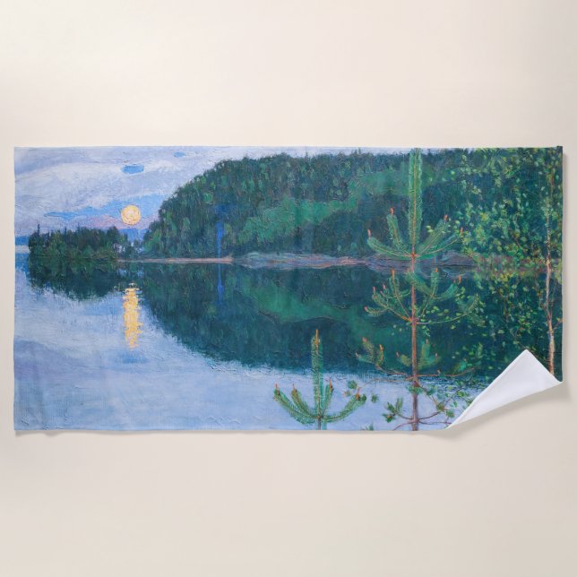 Serviette De Plage Akseli Gallen-Kallela - Nuit du printemps (Devant)