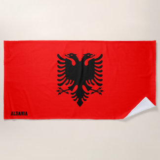 Serviette De Plage Albanie Drapeau Splendide patriotique