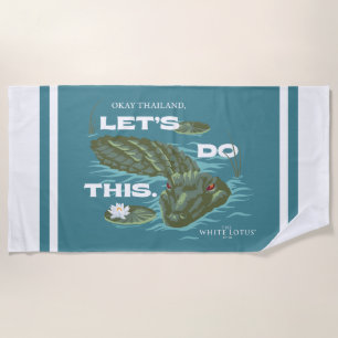 Serviette De Plage Alligator - Le Lotus Blanc