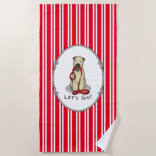 Serviette De Plage Allons-y ! Marche à pied à Terrier Chien (1b2)