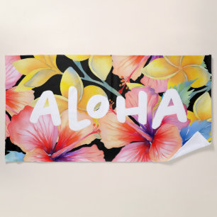 Serviette De Plage Aloha Floral Beach Towel v2