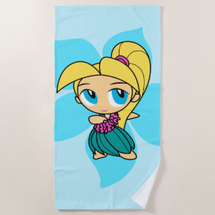 Serviette De Plage Aloha Honeys Blond Hula Girl Hawaiian Hibiscus