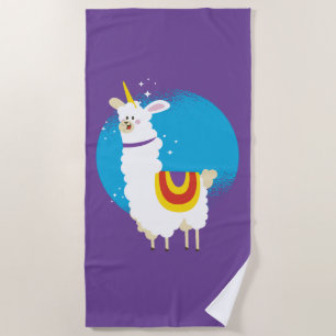 Serviette De Plage Alpaca Unicorn