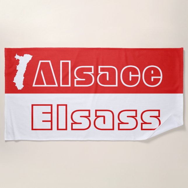 Serviette de plage Alsace - Elsass (Devant)