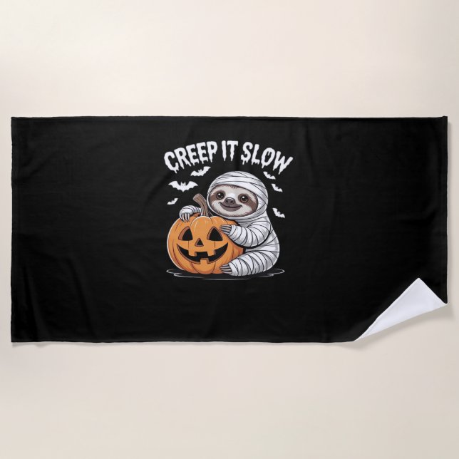 Serviette De Plage Amateurs de fentes mignonnes Drôle Halloween Citro (Devant)
