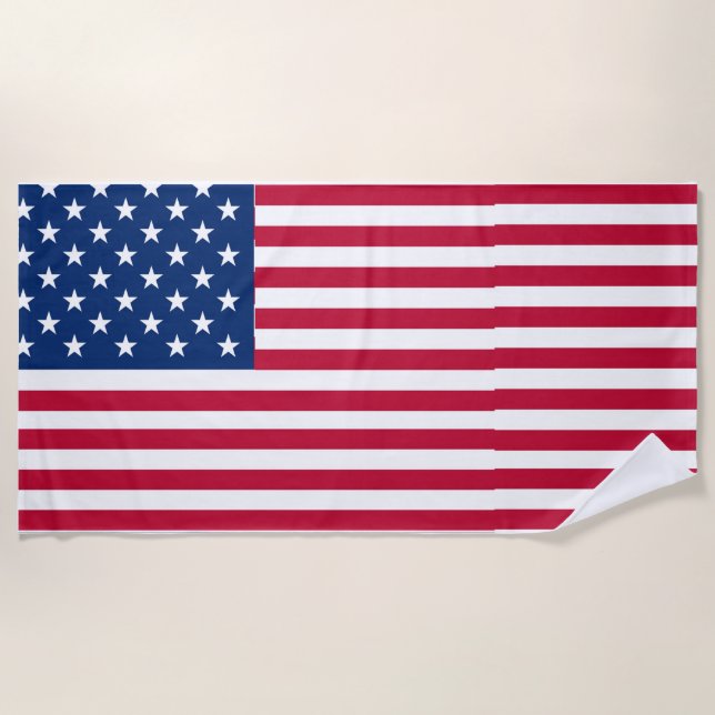 Serviette De Plage American USA Flag Pride Design-76353 (Devant)