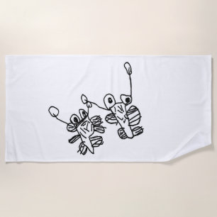 Serviette De Plage Amis monster