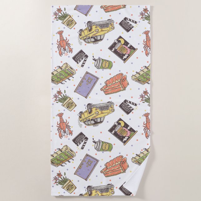 Serviette De Plage AMIS™ | Motif d'icône Poka Dot (Devant)