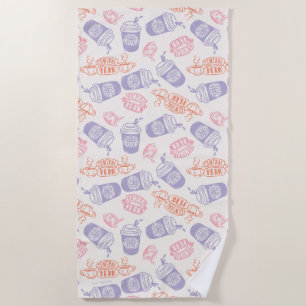 Serviette De Plage AMIS™   Pastel Central Perk Motif