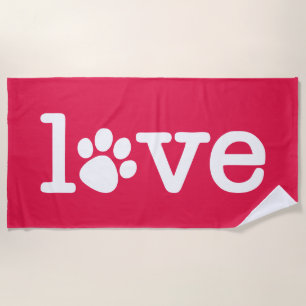 Serviette De Plage Amour des animaux