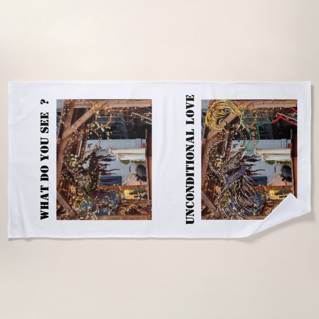 Serviette De Plage Amour inconditionnel (Devant)