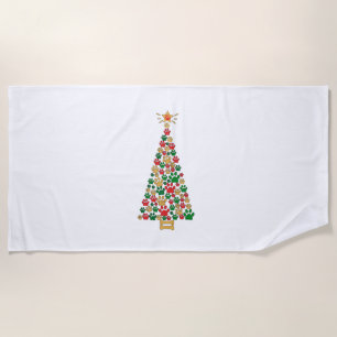 Serviette De Plage Amoureux de les chiens mignons et amusants Chien P