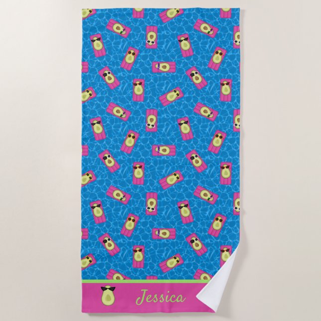 Serviette De Plage Amusant Avocados (Devant)