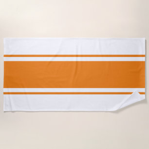 Serviette De Plage Amusant Bold Bright Summer Orange White Racing Str